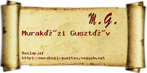 Muraközi Gusztáv névjegykártya