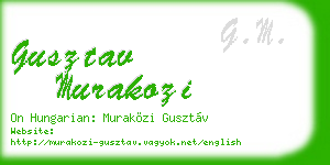 gusztav murakozi business card