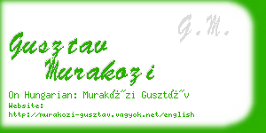 gusztav murakozi business card